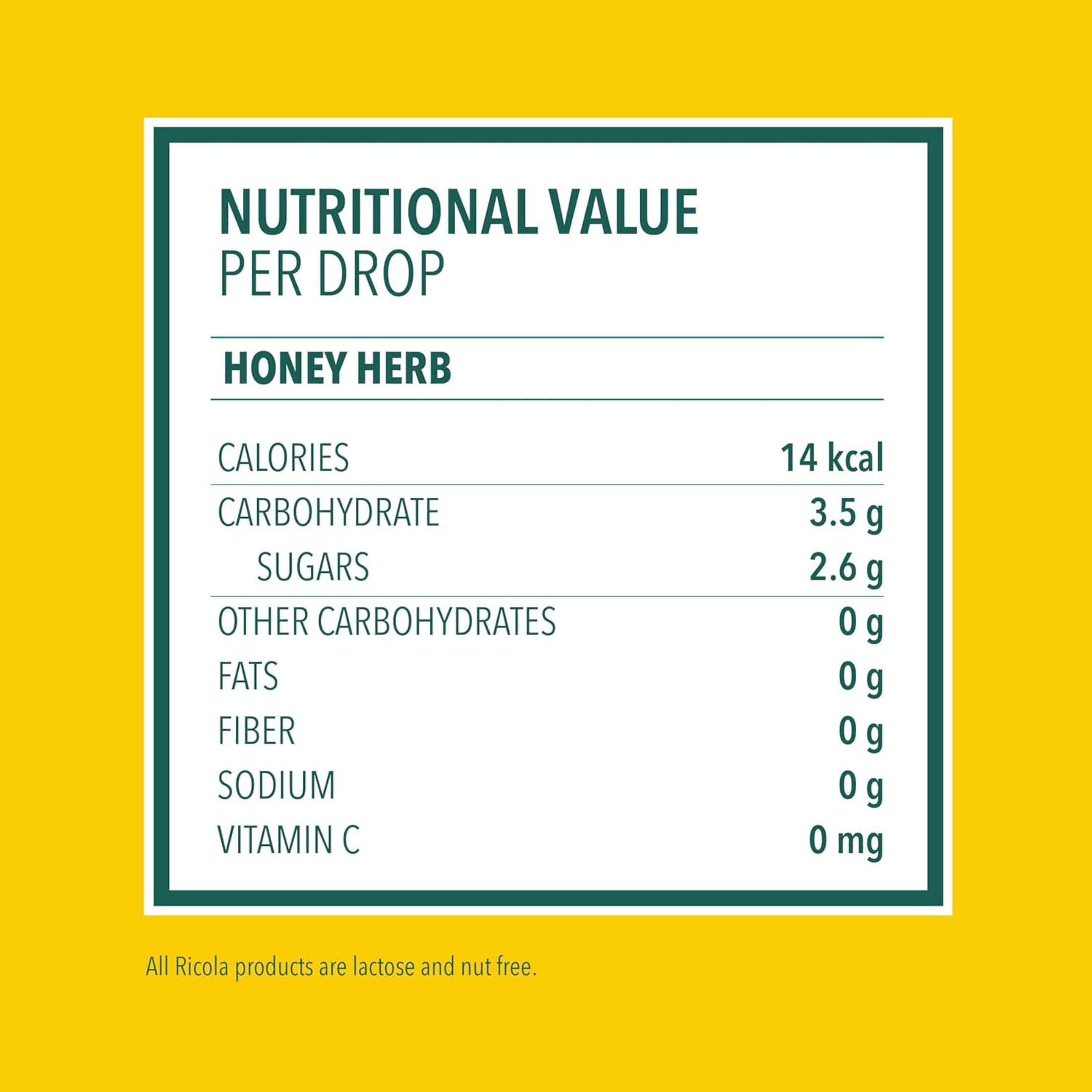 Ricola Cough Suppressant Throat Drops Natural Honey Herb