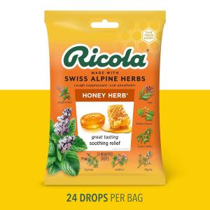 Ricola Cough Suppressant Throat Drops Natural Honey Herb