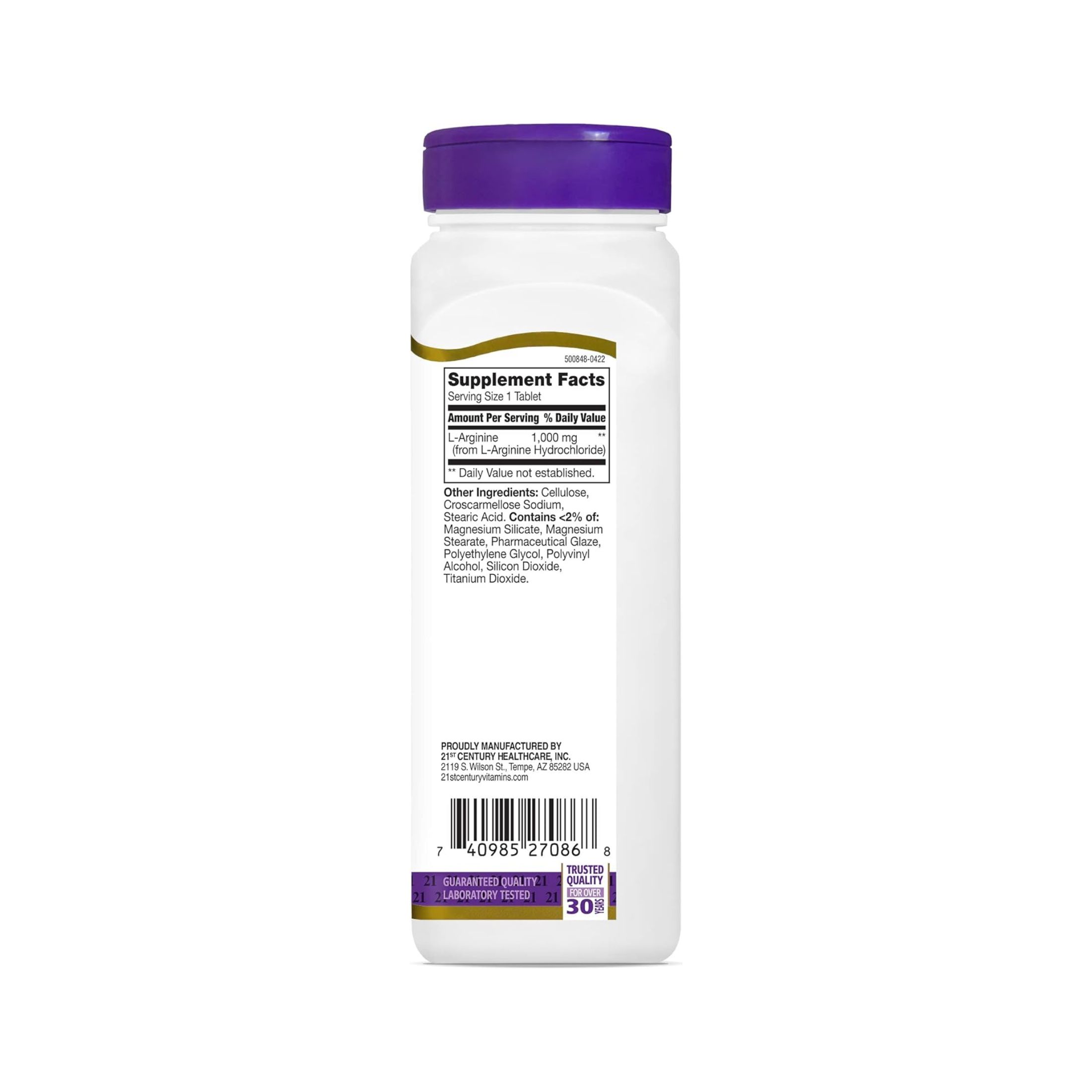 21st Century L-Arginine 1000 Mg Maximum Strength Tablets