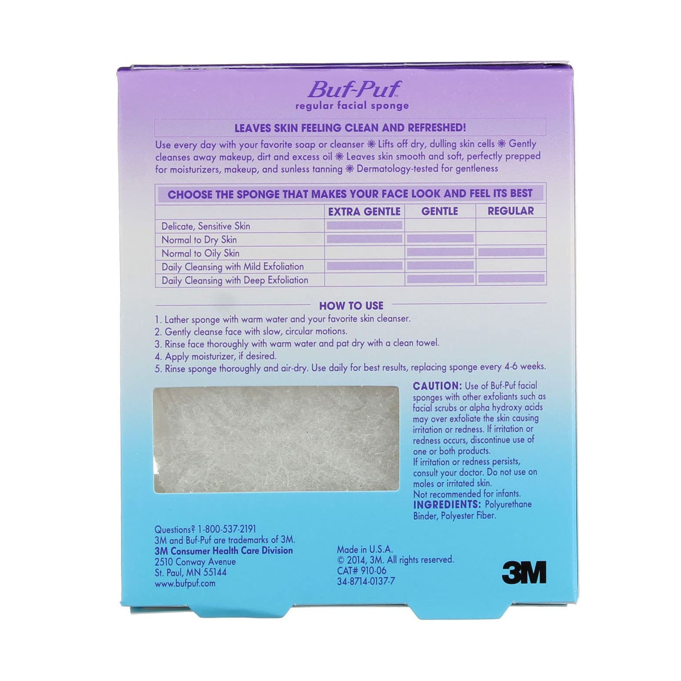 Buf Puf Facial Sponge, Tear Drop, Regular