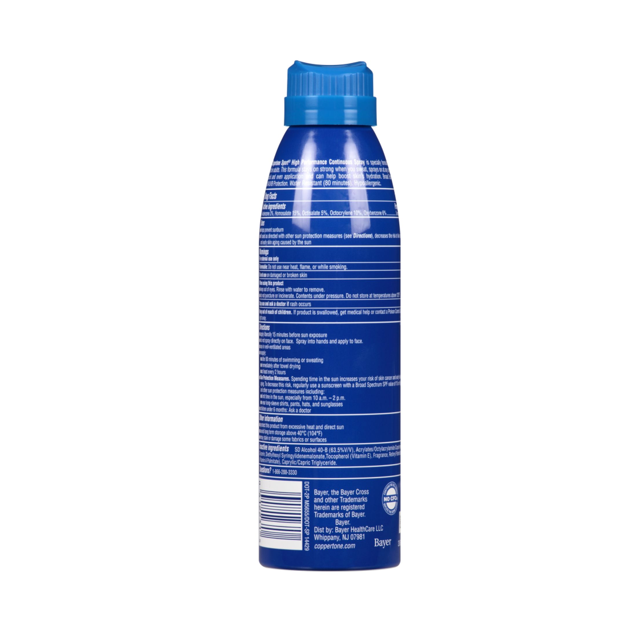 Coppertone Sport Sunscreen, High Performance, Continuous Spray, Broad Spectrum SPF 70