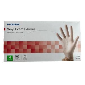 McKesson Vinyl Exam Glove, Medium, 100 Per New Box With Free Shipping