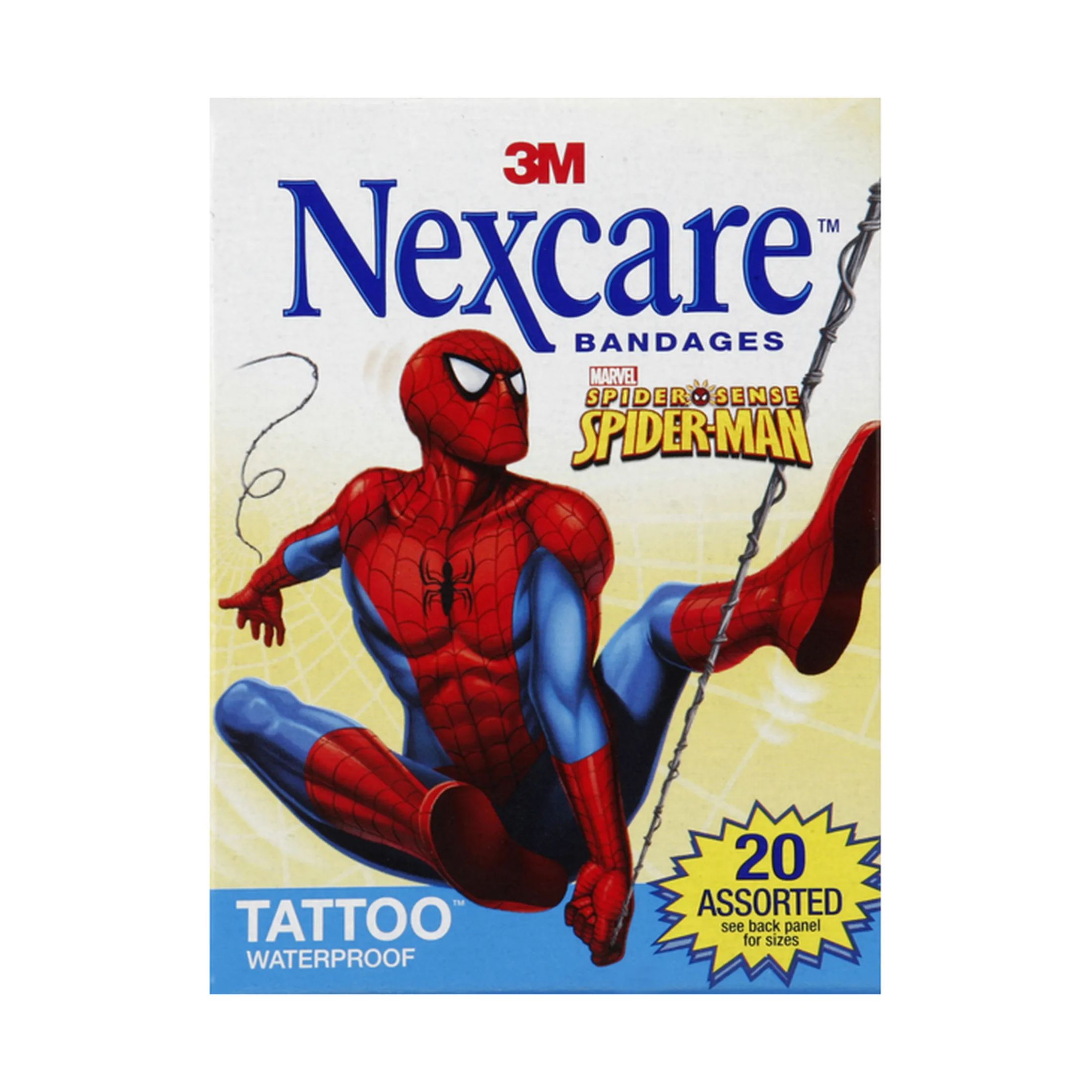 Nexcare Bandages, Tattoo, Waterproof, Marvel Spider-Sense Spider-Man