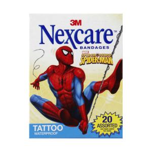 Nexcare Bandages, Tattoo, Waterproof, Marvel Spider-Sense Spider-Man