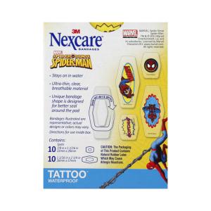 Nexcare Bandages, Tattoo, Waterproof, Marvel Spider-Sense Spider-Man