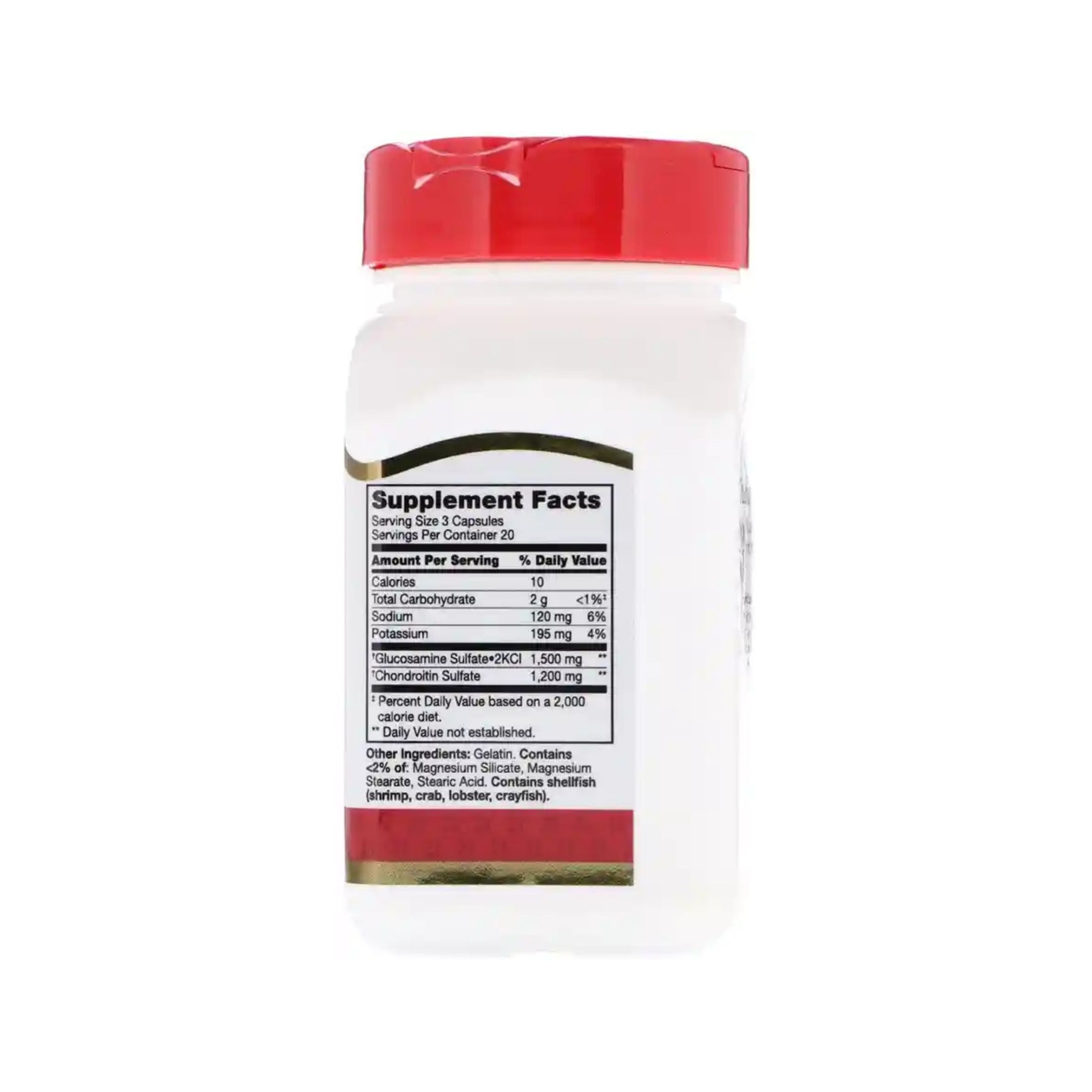 21st Century Glucosamine / Chondroitin, Double Strength, 500 Mg / 400 Mg, 60 Easy To Swallow Capsules