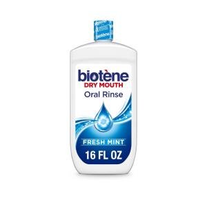 Biotene Oral Rinse Mouthwash For Dry Mouth, Fresh Mint - 16 Fl Oz