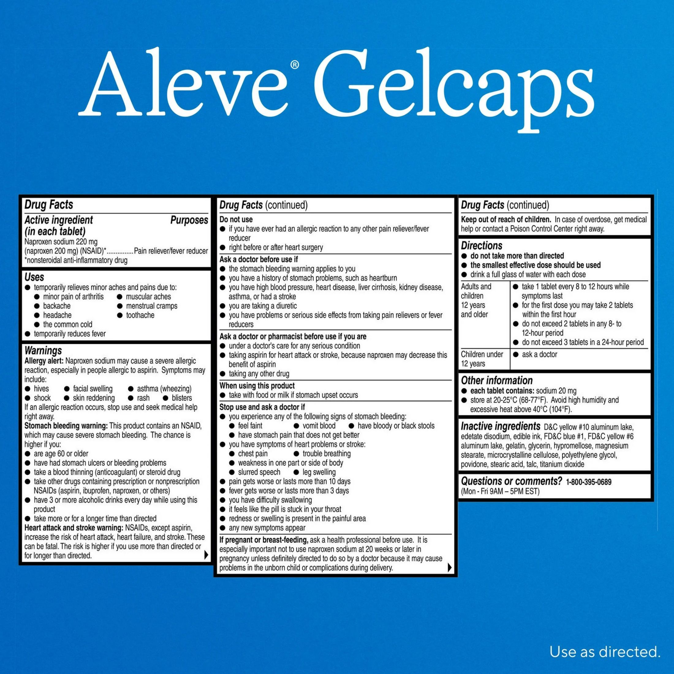 Aleve All Day Strong Gelcaps 220 Mg Soft Grip Arthritis Cap