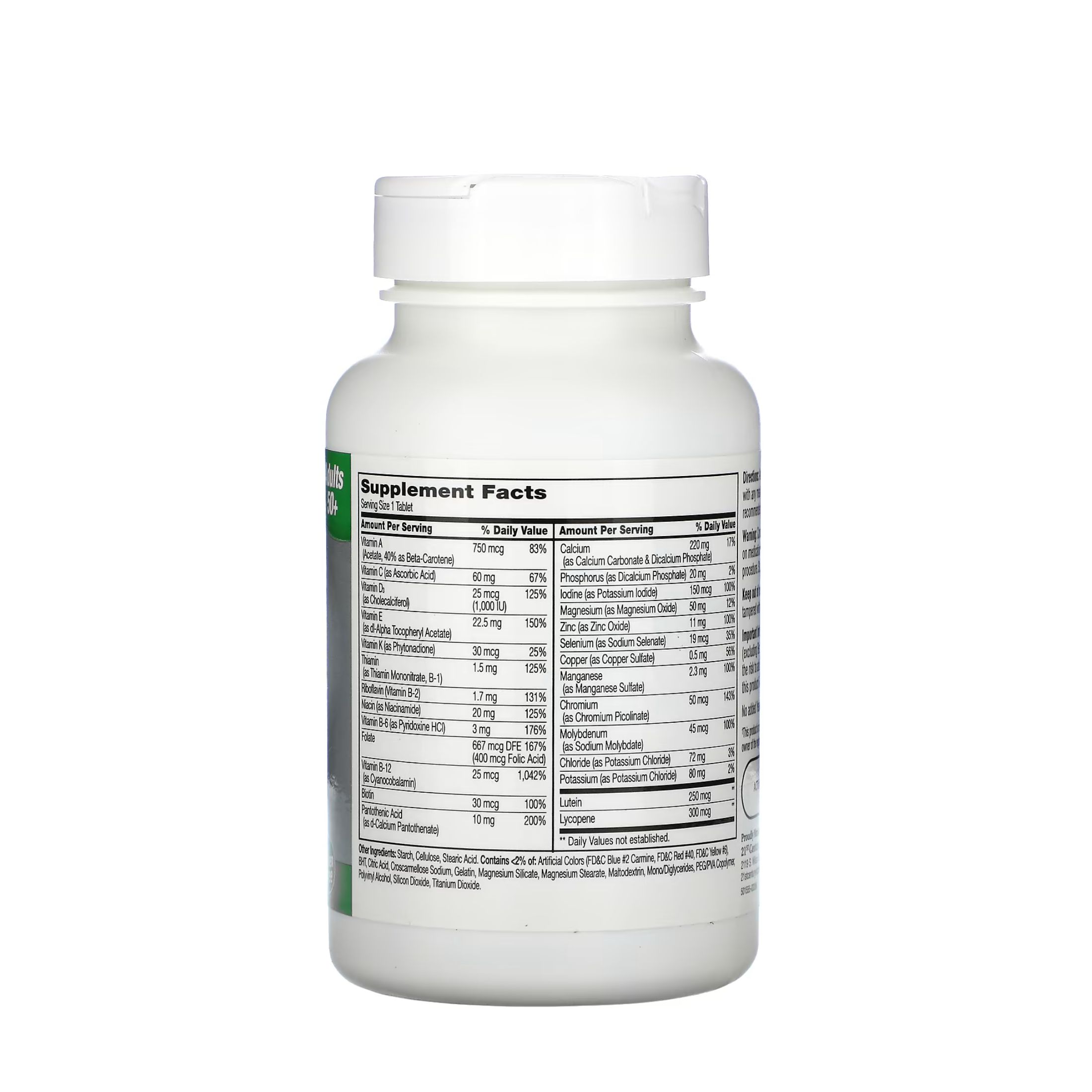 21st Century Sentry Senior, Multivitamin & Multimineral Supplement, Adults 50+, 125 Tablets