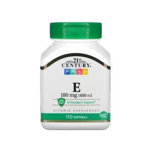 21st Century Vitamin E, 180 Mg (400 IU), 110 Softgels