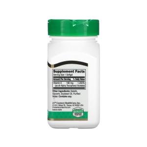 21st Century Vitamin E, 180 Mg (400 IU), 110 Softgels