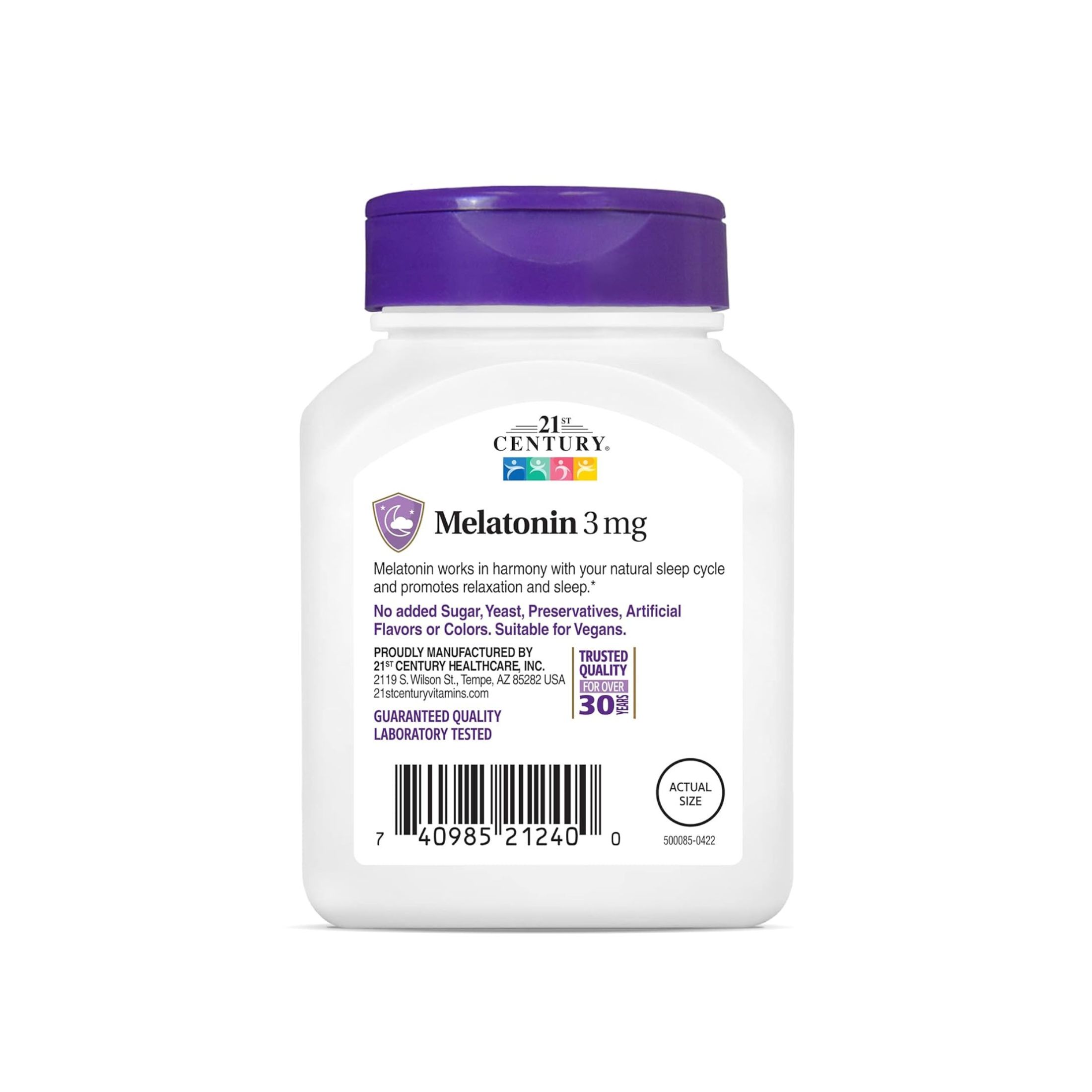 21st Century Melatonin, 3 Mg, 90 Tablets