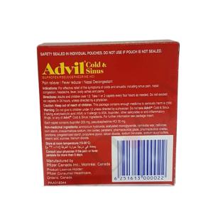 Marques Advil Capsules Cold & Sinus 20’s