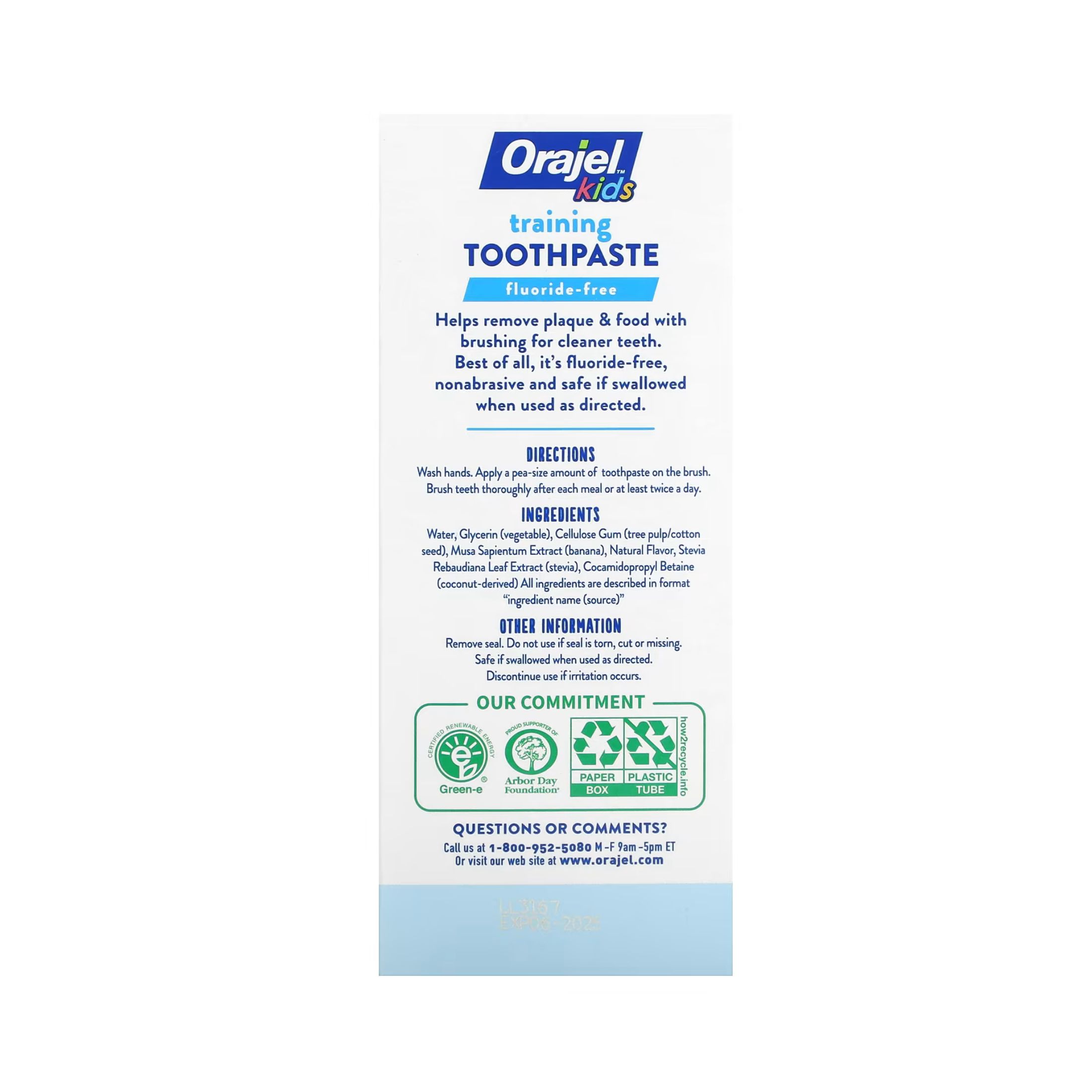 Orajel Kids Paw Patrol Natural Fruity Fun Training Toothpaste, Stage 2, 0-3 Years, 1.5 Oz