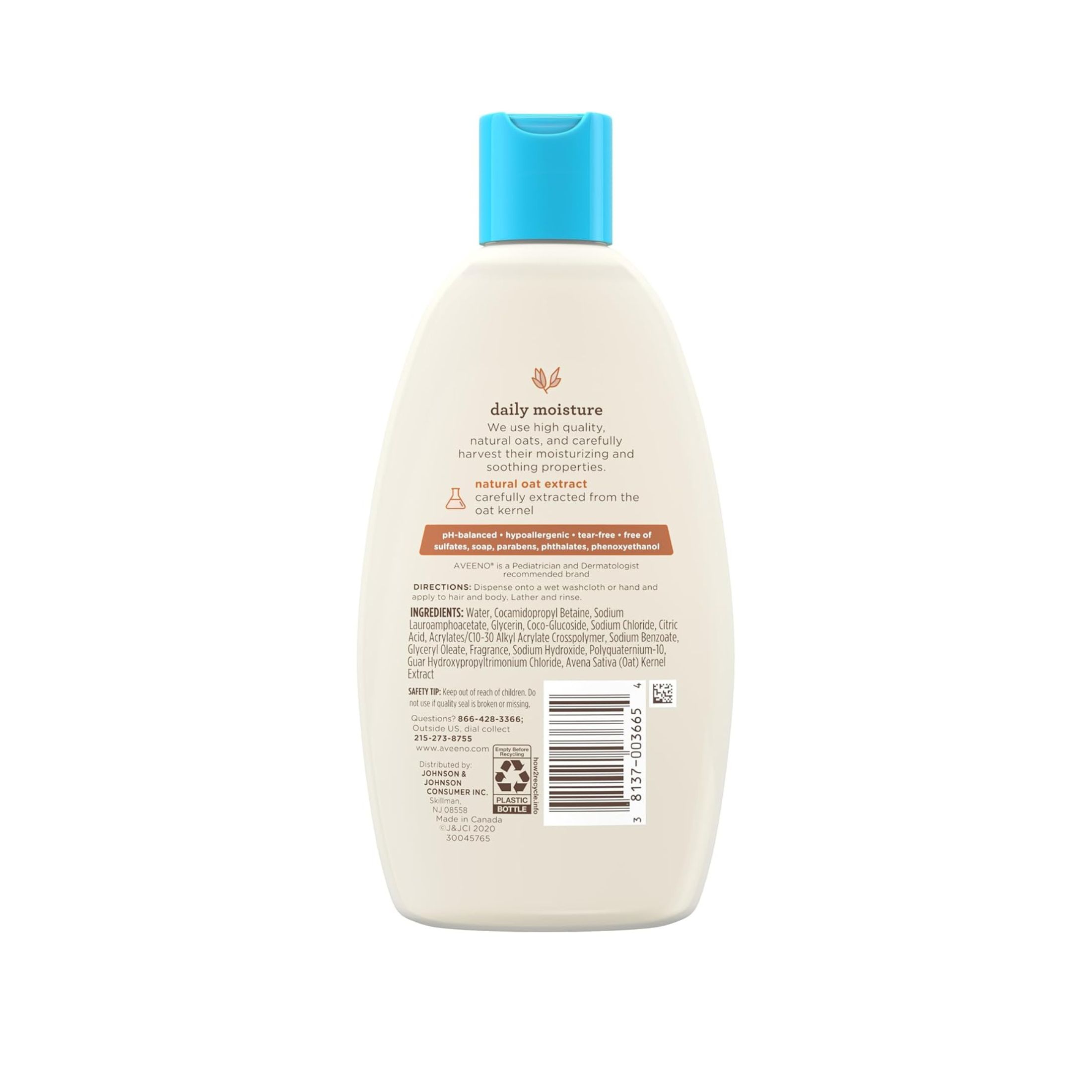 Aveeno Baby Daily Moisture Body Wash & Shampoo - Oat Extract, 8 Fl Oz