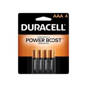 Duracell Coppertop AAA Batteries - 4 Pack Alkaline Battery