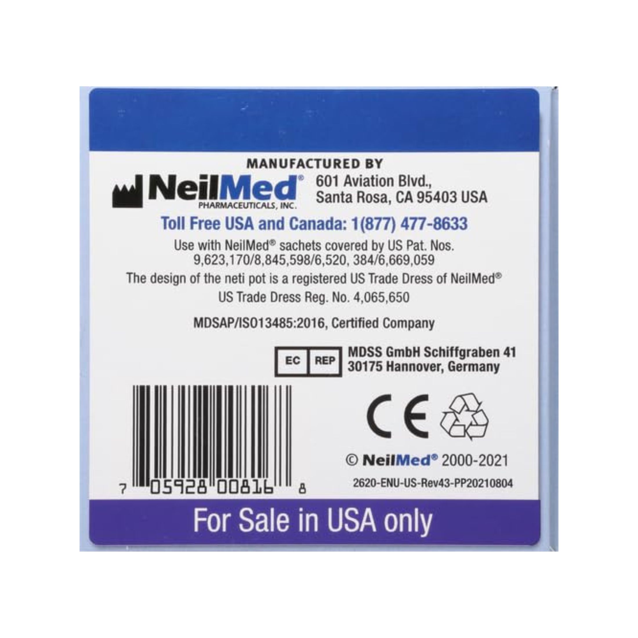 NeilMed Nasaflo Neti Pot Nasal Wash System With Refill Packets