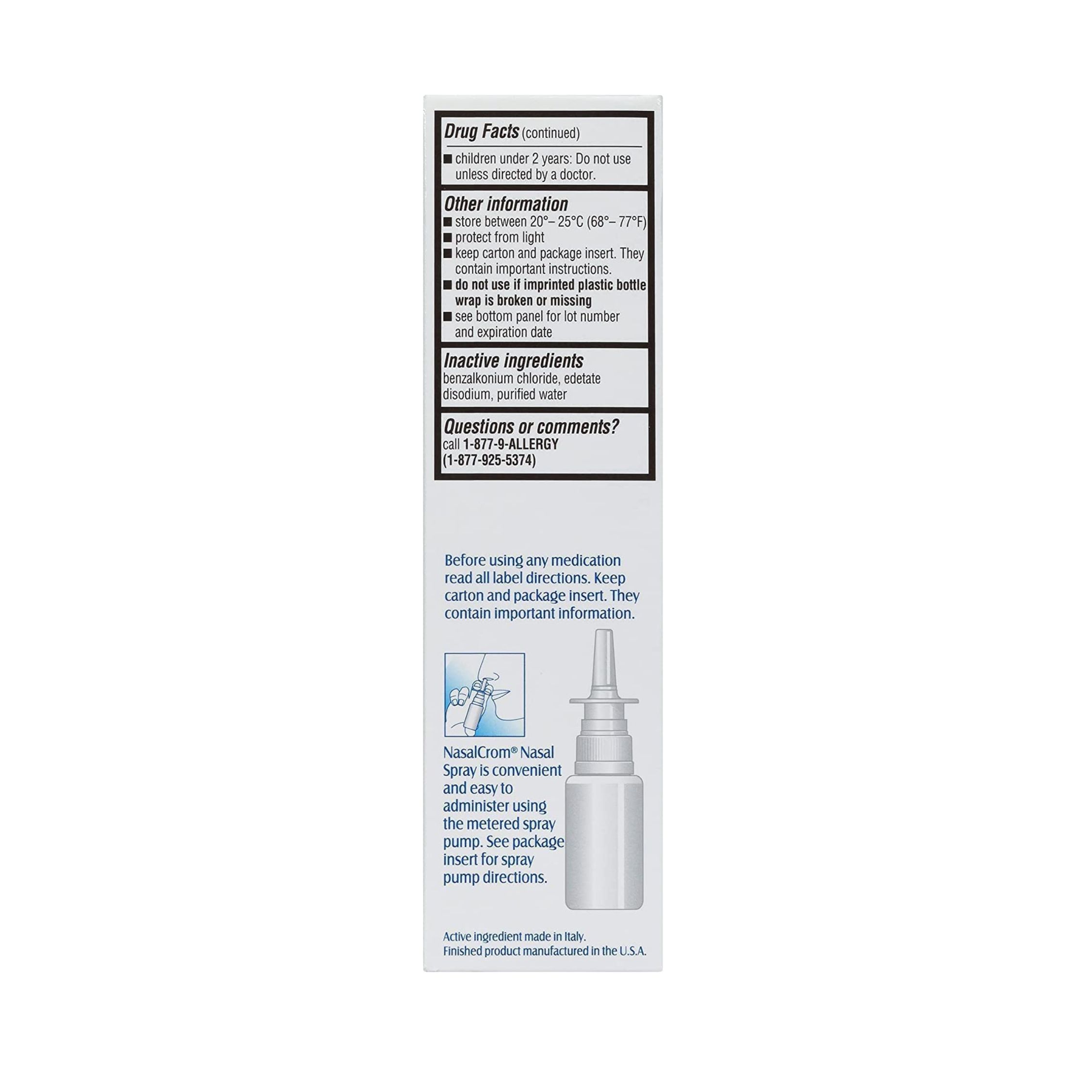 NasalCrom Allergy Symptom Controller Spray, 0.88 Oz