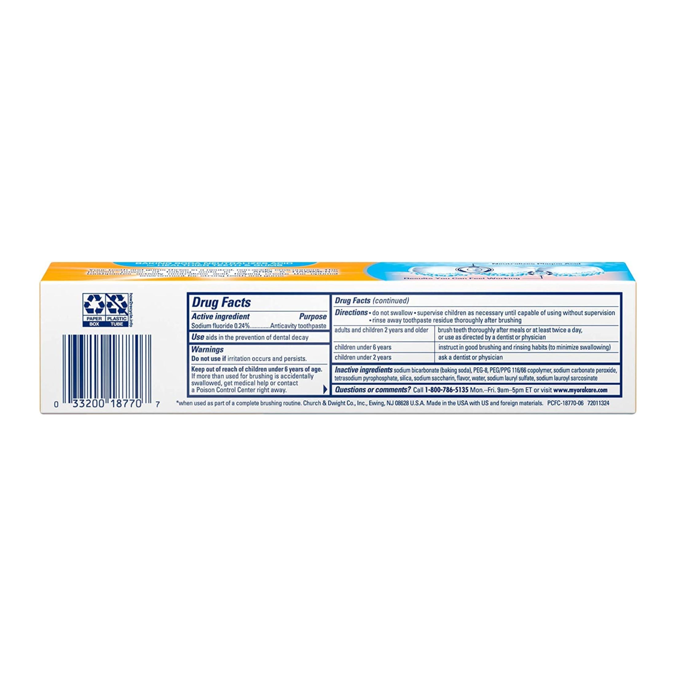 Arm & Hammer Toothpaste, Fluoride Anticavity, Deep Clean, Clean Mint