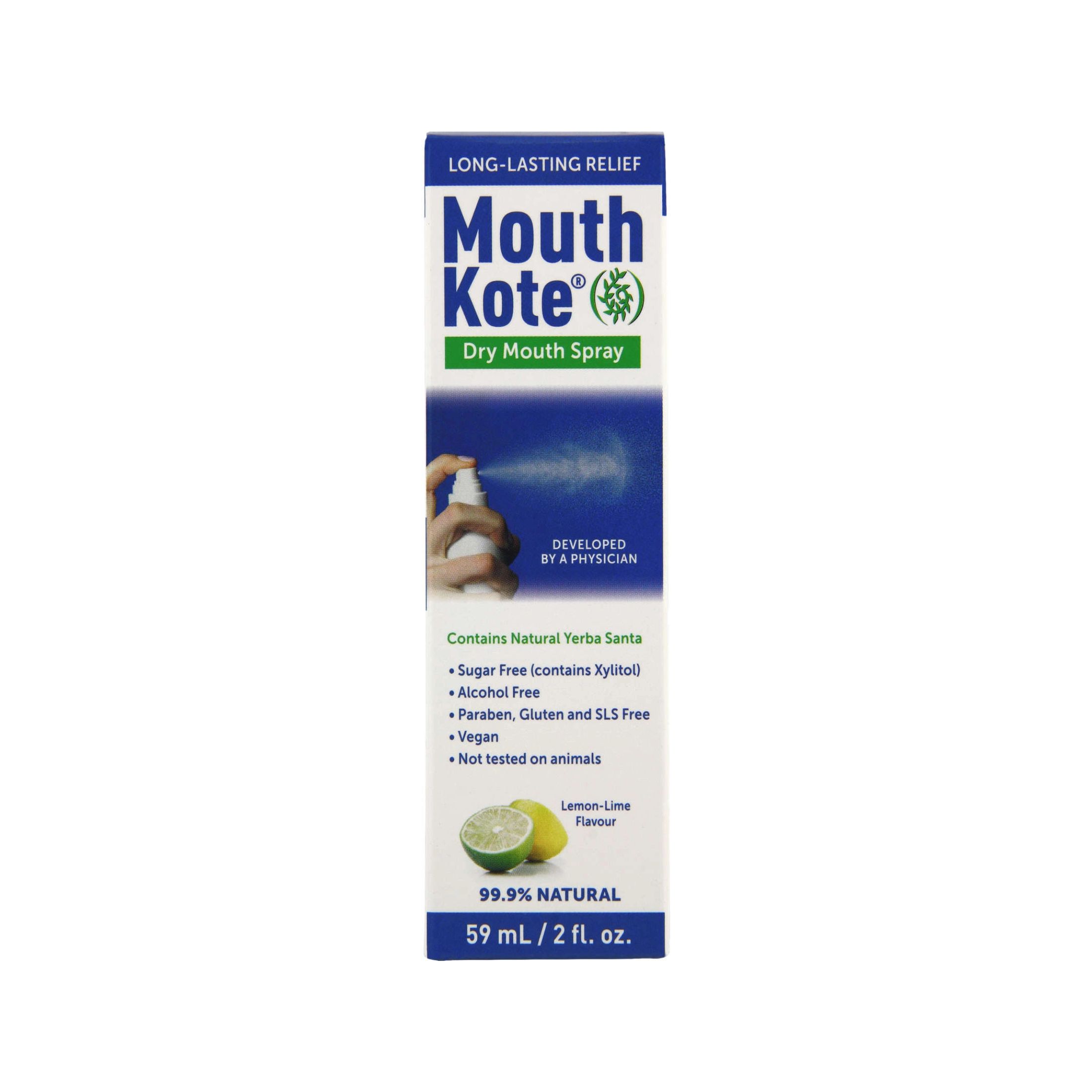 Mouth Kote Oral Moisturizer Spray For Dry Lemon-Lime - 2 Oz