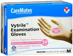 CareMates Vytrile Gloves Powder Free Medium 50ct