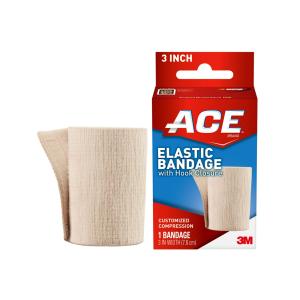 ACE Elastic Bandage, With Hook Closure, 3 Inch Width