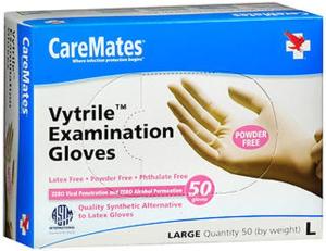 Caremates Vytrile Gloves Powder Free Large 50ct