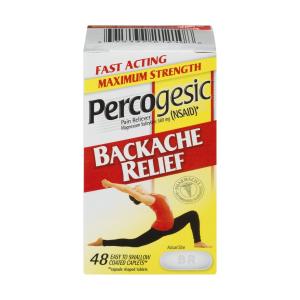 Percogesic Backache Relief Pain Reliever, Maximum Strength, 48 Tablets