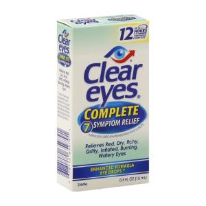 Clear Eyes Complete 7 Symptom Relief Enhanced Formula Eye Drops - 0.5 Fl Oz