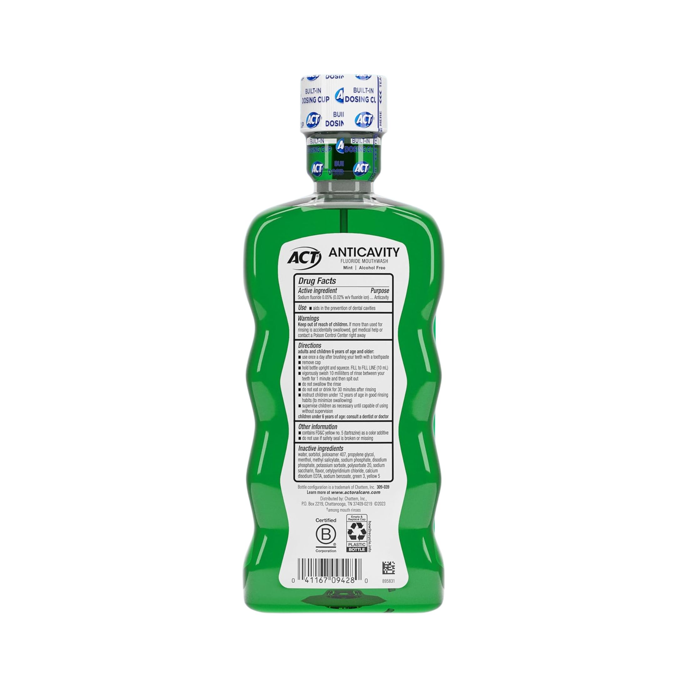 Act Dry Mouth Anticavity Zero Alcohol Fluoride Mouthwash 18 Fl Oz