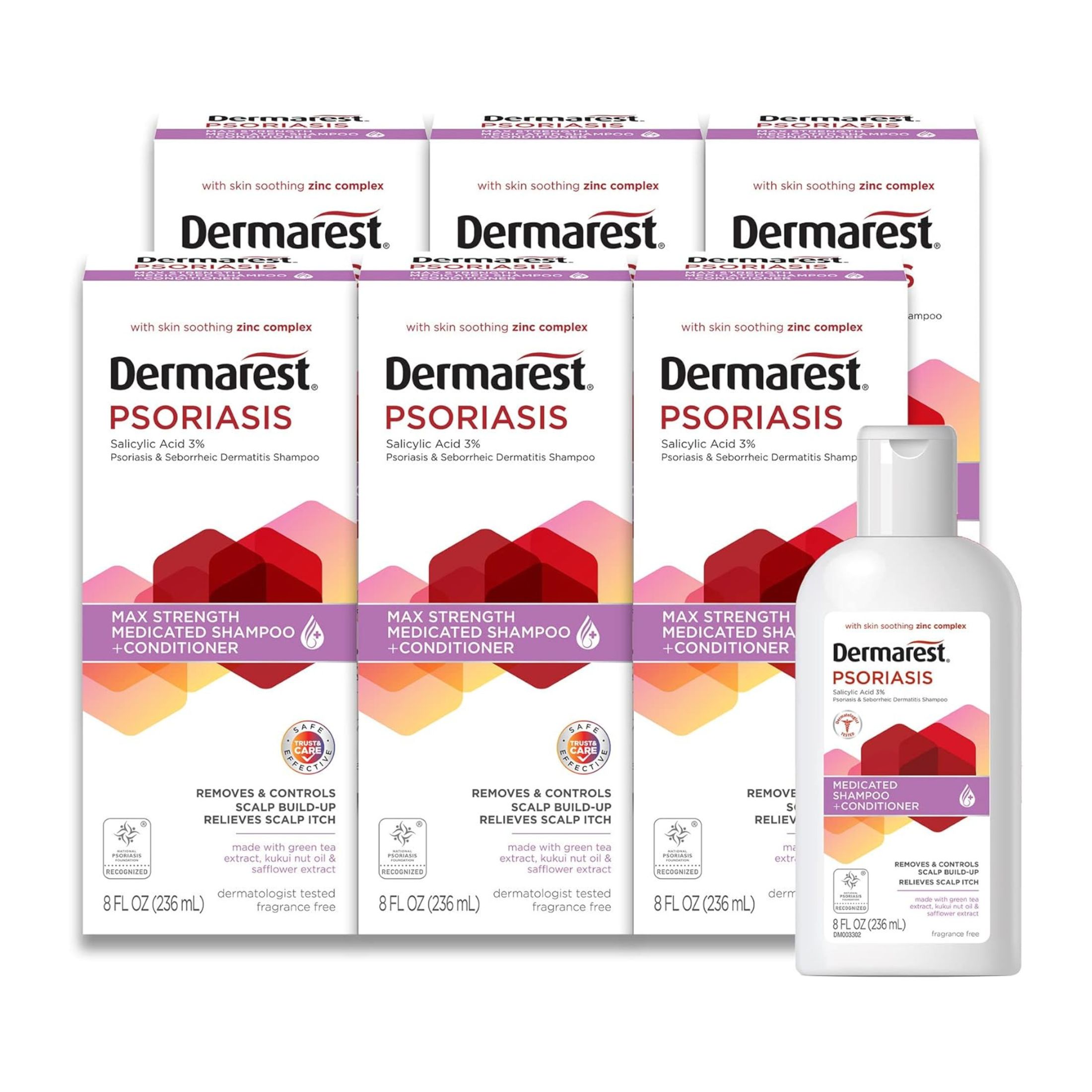 Dermarest Psoriasis Medicated Shampoo Plus Conditioner -- 8 Fl Oz
