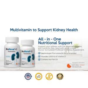 Nephroceuticals ProRenal+D Kidney Multivitamins 90-Day Supply