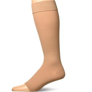 Futuro Knee-High, Firm Support Hosiery, Open Toe, Beige, 1 Pair