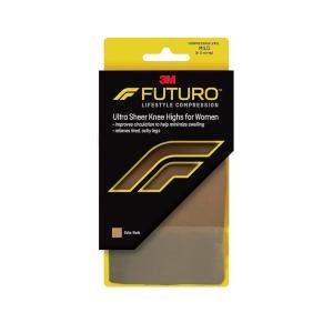 Futuro Energizing Ultra Sheer Knee Highs For Women Medium Nude Mild