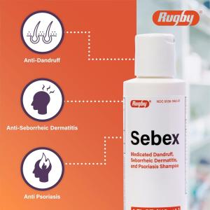 Rugby Pack De 4 - Sebex Líquido Medicinal Champú Anticaspa 4 Oz
