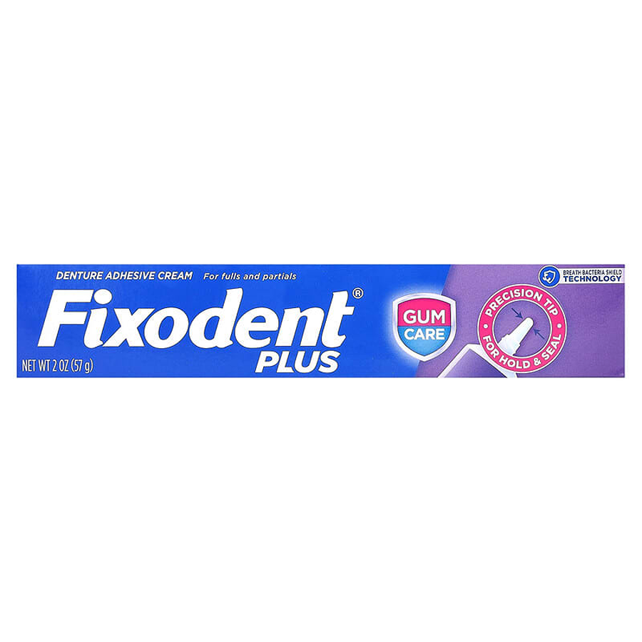 Fixodent Plus Gum Care Superior Hold Denture Adhesive Cream Flavor Free