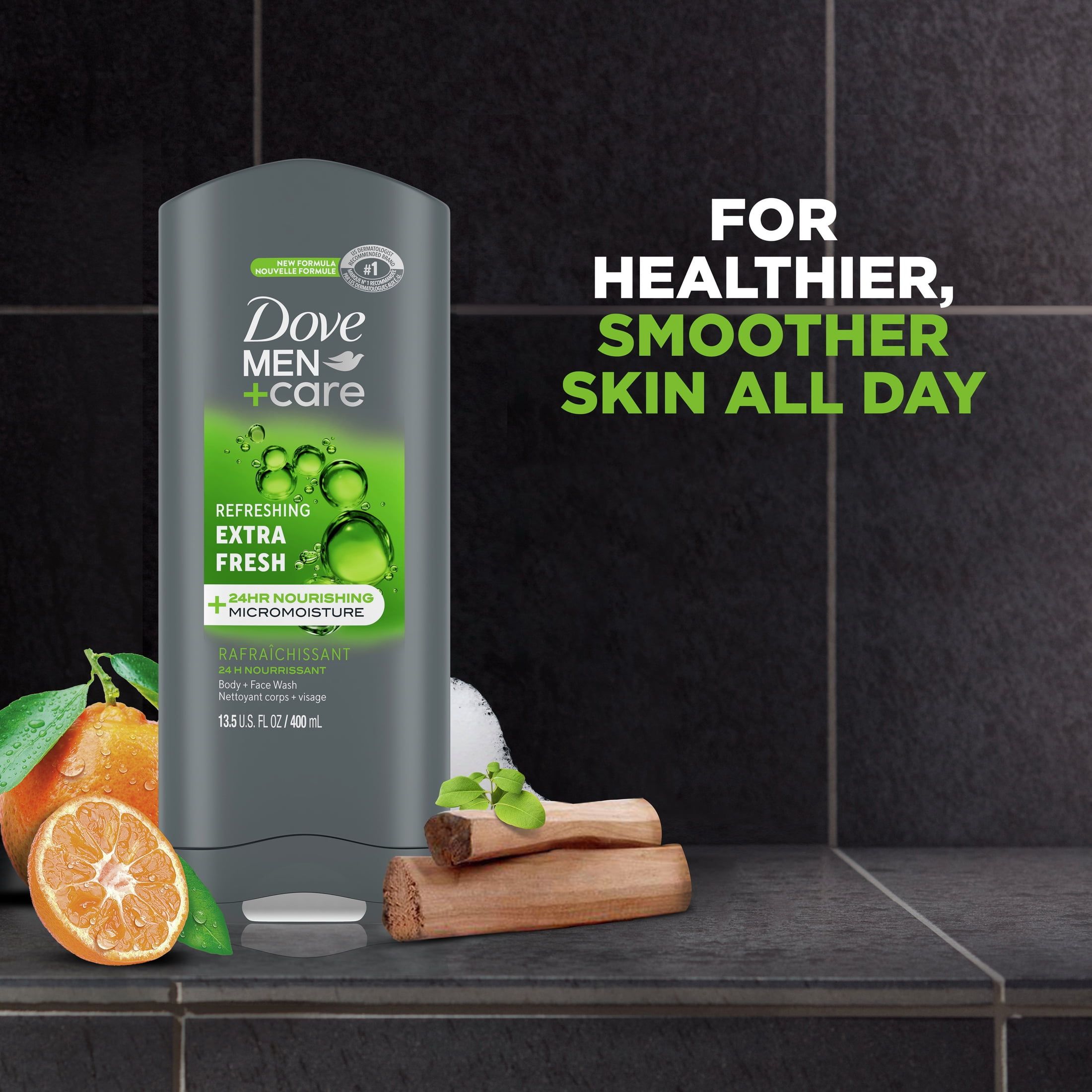 Dove Men+Care Body + Face Wash, Extra Fresh, Refreshing 13.5 Fl Oz