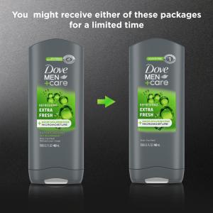 Dove Men+Care Body + Face Wash, Extra Fresh, Refreshing 13.5 Fl Oz