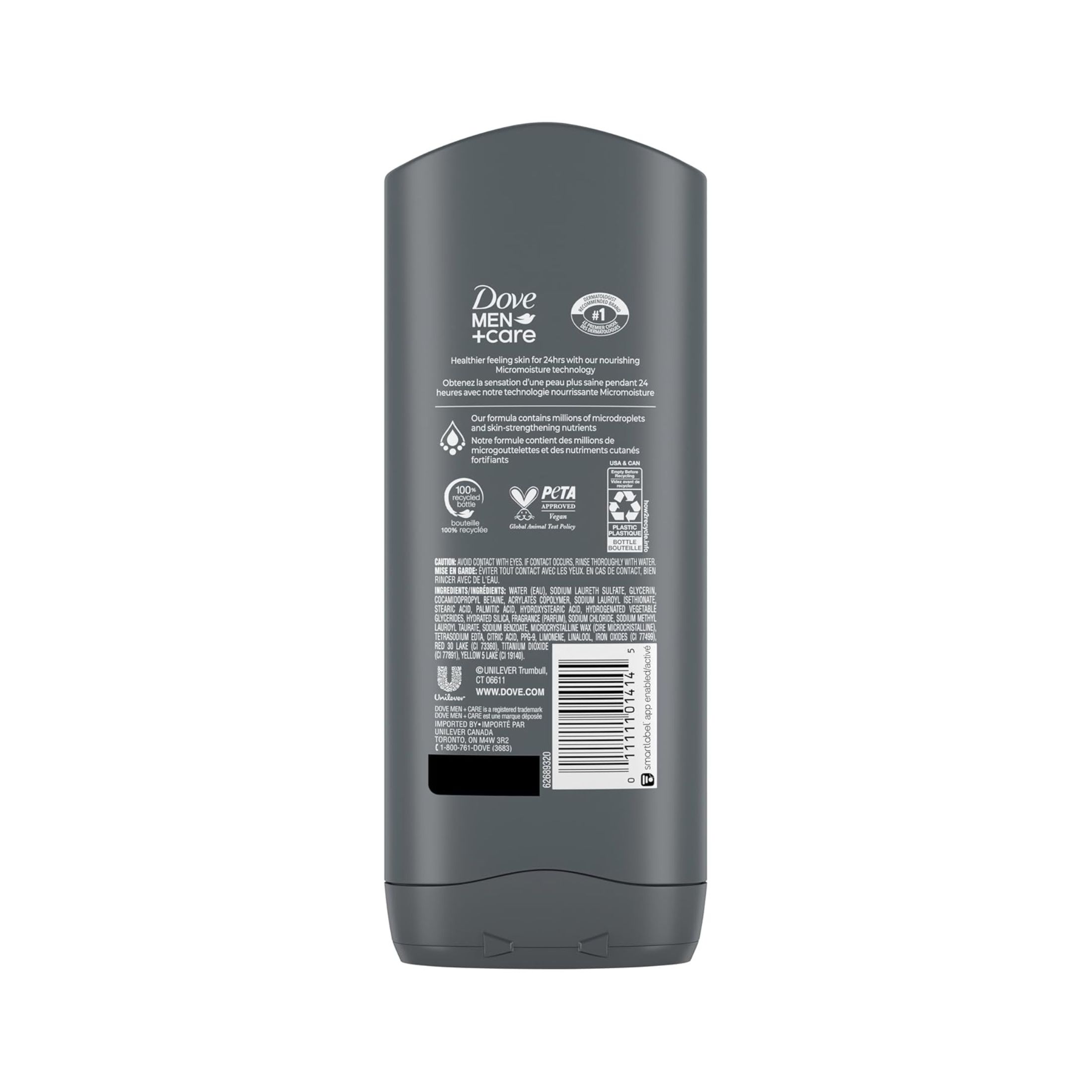 Dove Men+Care Body & Face Wash, Deep Clean - 13.5 Fl Oz