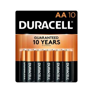 Duracell Coppertop AA Batteries - 10 Pack Alkaline Battery