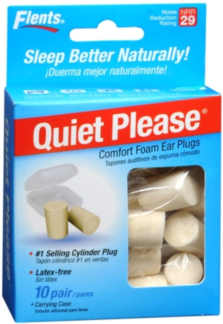 Flents Quiet Please Foam Ear Plugs 10 Pairs