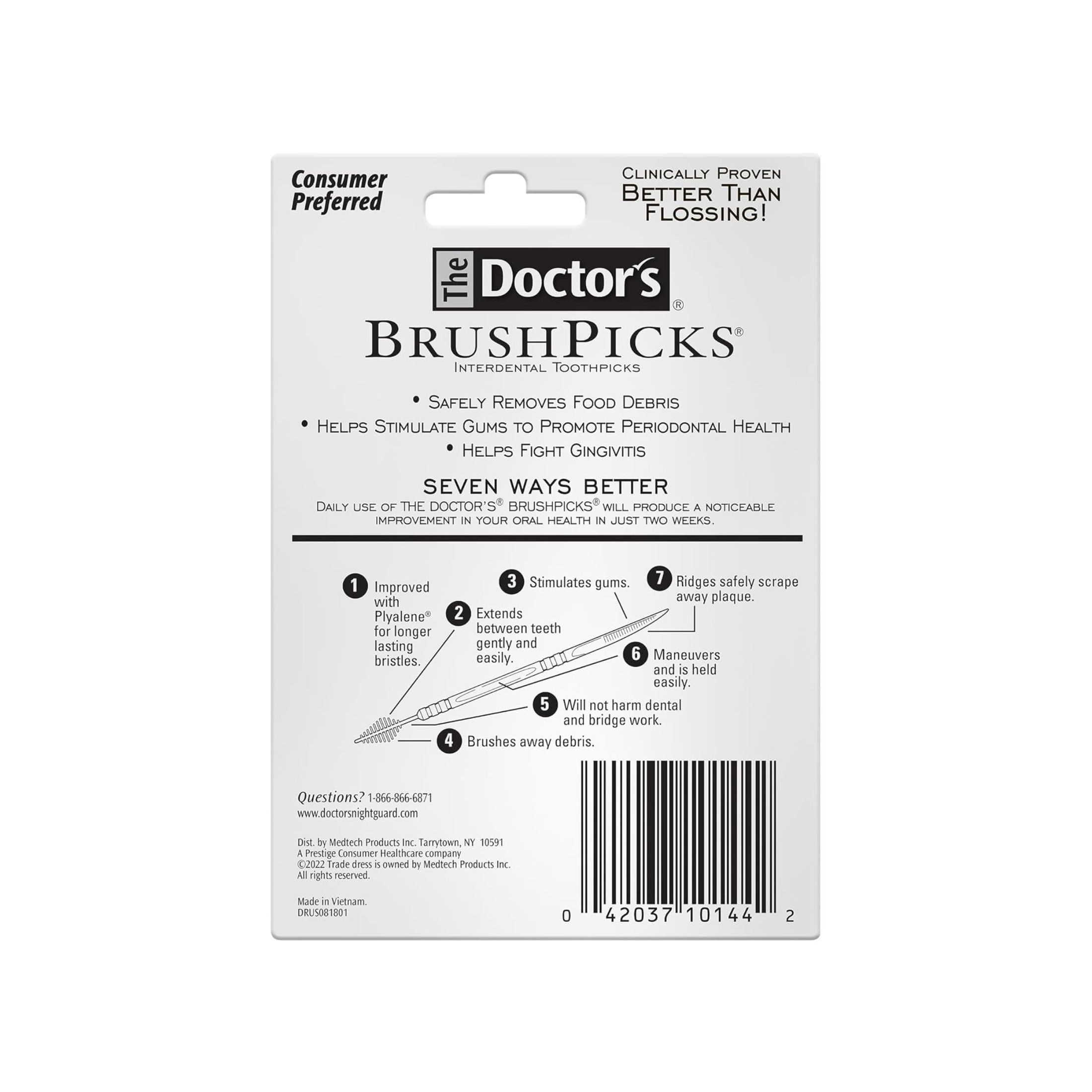 The Doctor's Brush Picks, Toothpicks, Interdental