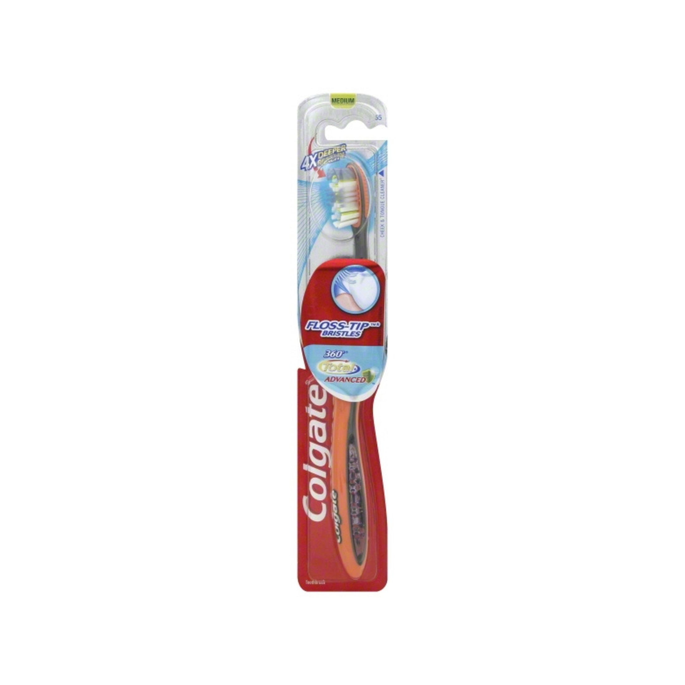 Colgate 360 Total Advanced Floss Tip Bristles Toothbrush Soft
