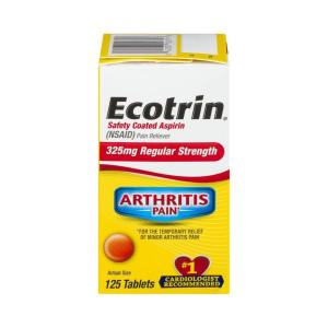 Ecotrin Regular Strength 325 Mg Pain Reliever Tablets