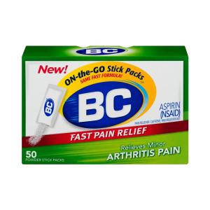 BC Arthritis Fast Pain Relief On The Go Powder Stick Packs