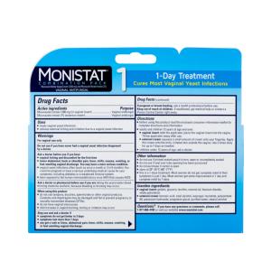 Monistat Cure & Itch Relief Vaginal Antifungal, 1-Day Treatment Ovule, Maximum Strength, Day Or Night, Combination Pack