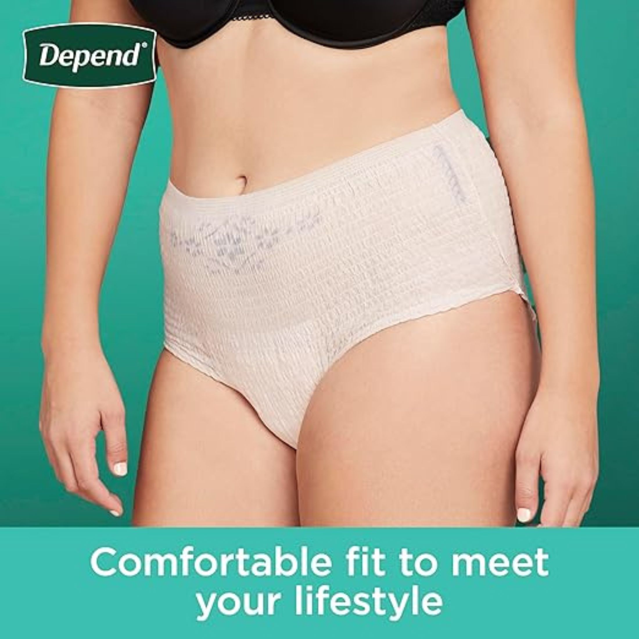 Depend Fit-Flex Incontinence Underwear For Women, Maximum Absorbency, Small/Medium, 19ct