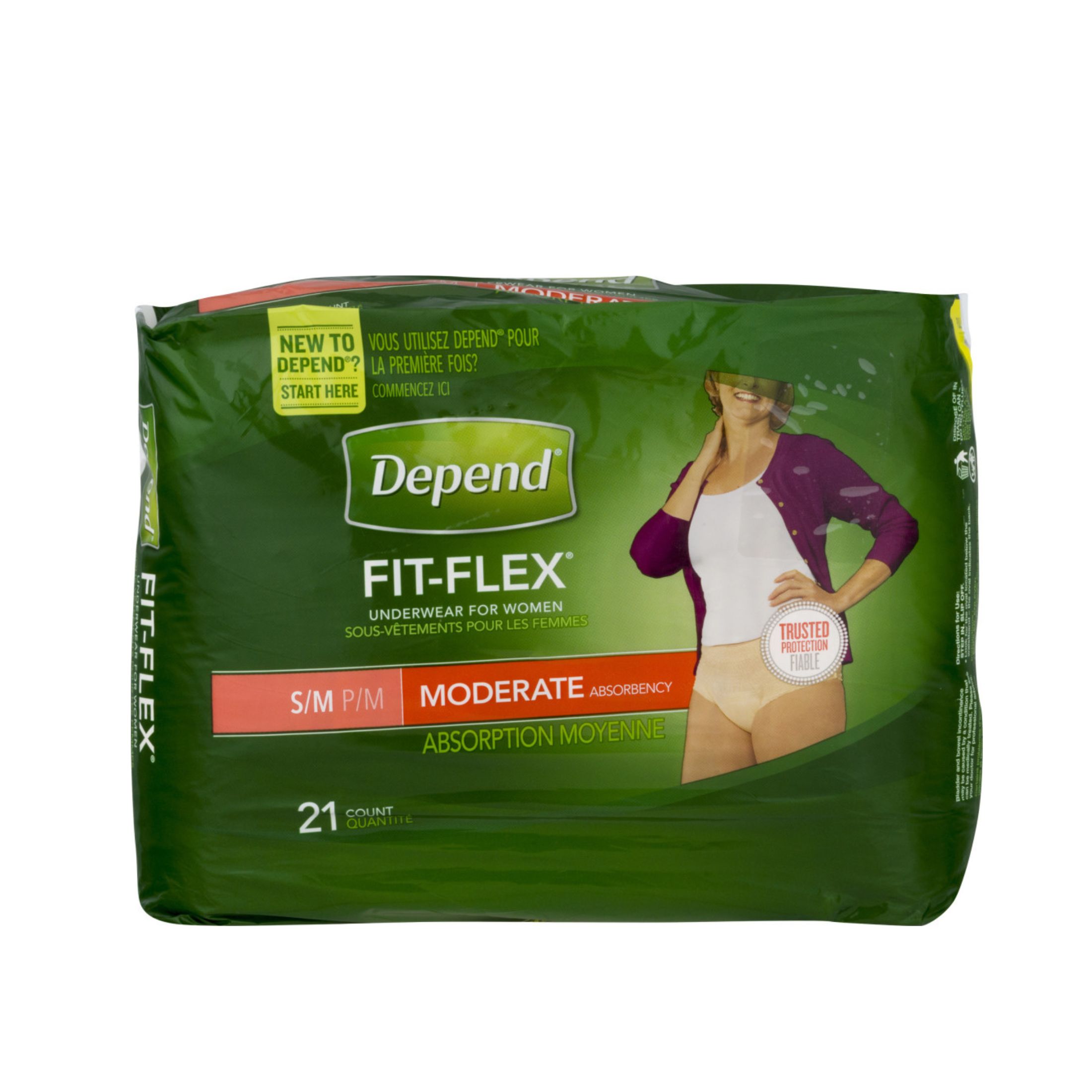 Depend Fit Flex Adult Incontinence Underwear For Women, Disposable, Maximum Absorbency, Large, Blush