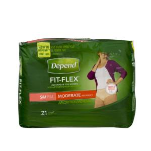 Depend Fit Flex Adult Incontinence Underwear For Women, Disposable, Maximum Absorbency, Large, Blush