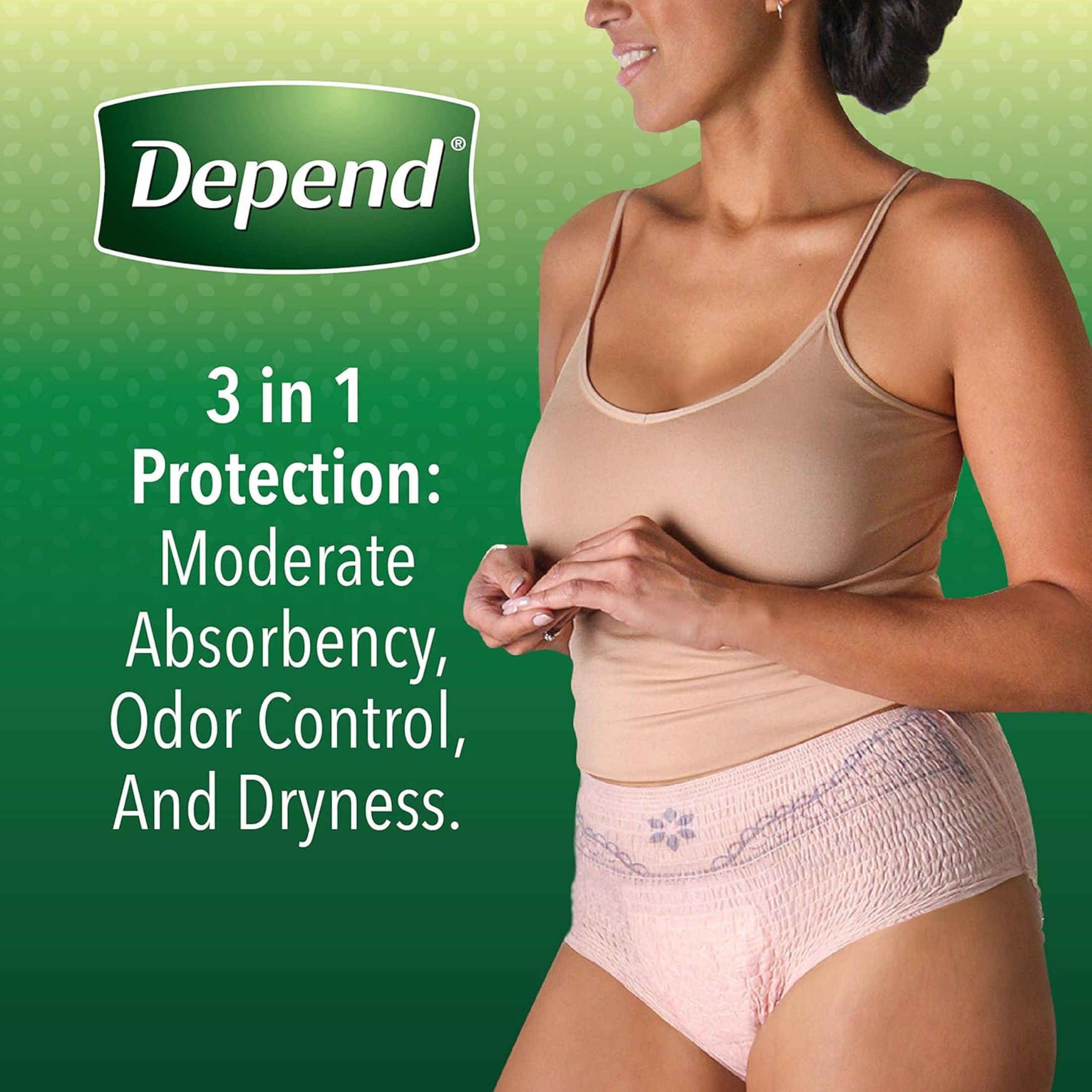 Depend Fit Flex Adult Incontinence Underwear For Women, Disposable, Maximum Absorbency, Large, Blush